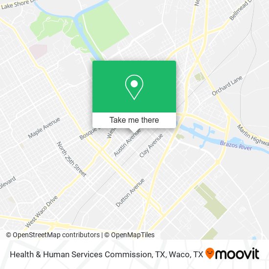 Mapa de Health & Human Services Commission, TX