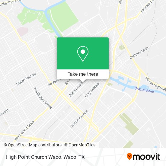 Mapa de High Point Church Waco