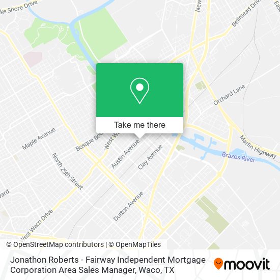 Jonathon Roberts - Fairway Independent Mortgage Corporation Area Sales Manager map