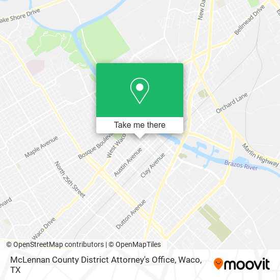 Mapa de McLennan County District Attorney's Office