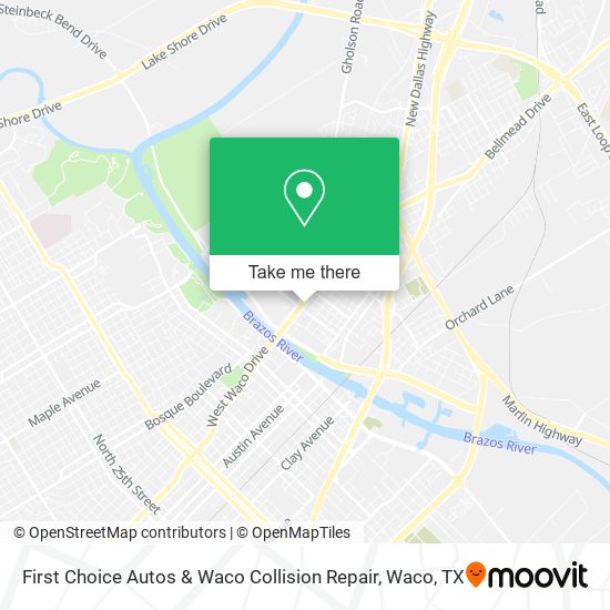 Mapa de First Choice Autos & Waco Collision Repair