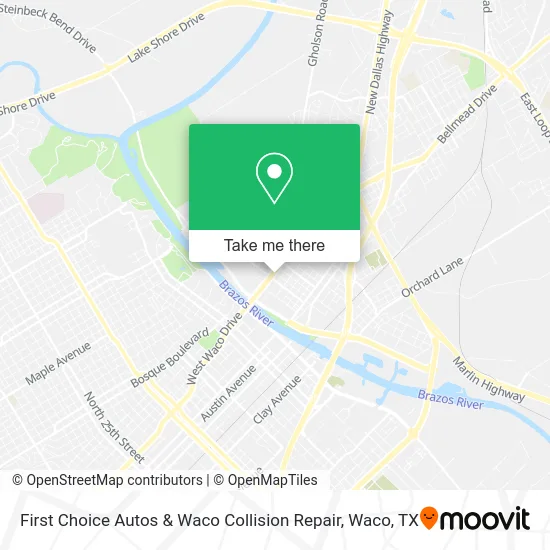 First Choice Autos & Waco Collision Repair map
