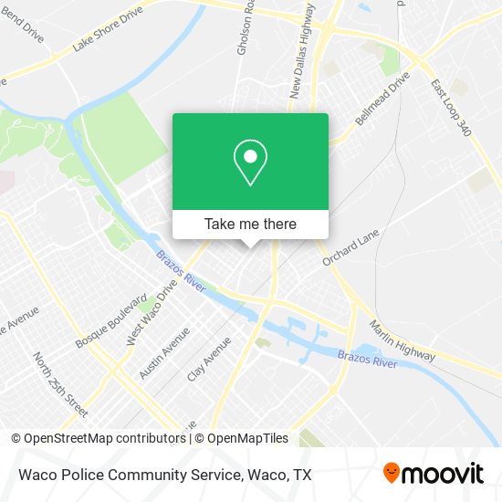 Mapa de Waco Police Community Service