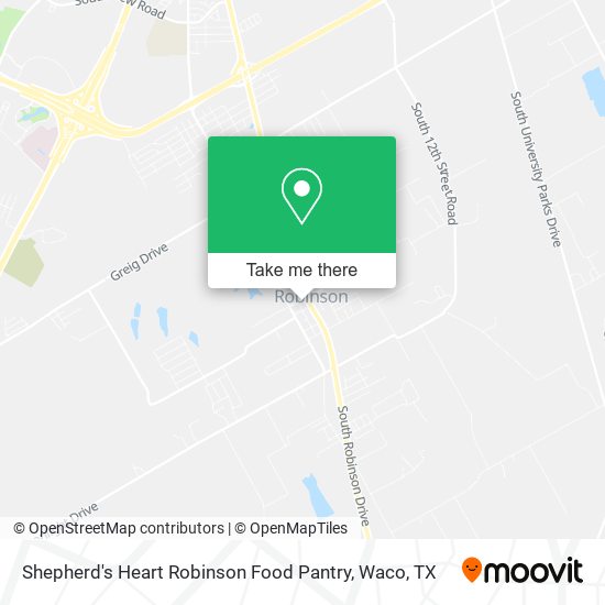 Mapa de Shepherd's Heart Robinson Food Pantry