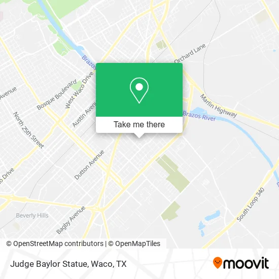 Judge Baylor Statue map