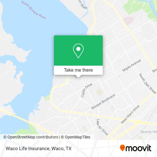 Waco Life Insurance map