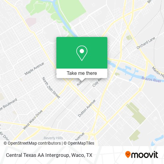 Mapa de Central Texas AA Intergroup
