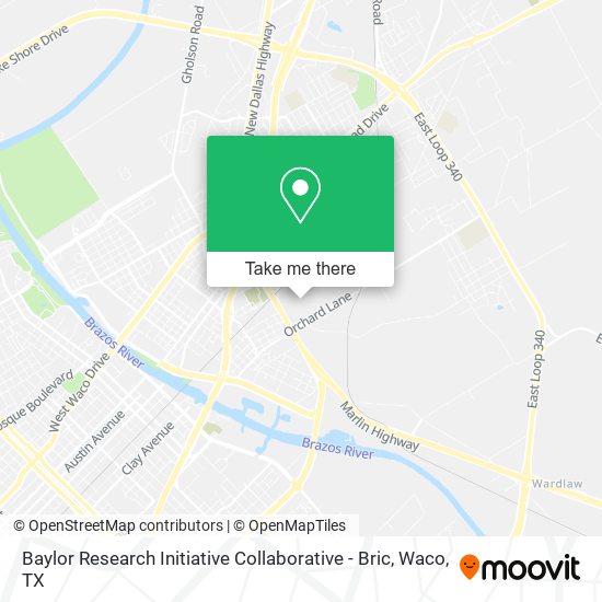 Mapa de Baylor Research Initiative Collaborative - Bric