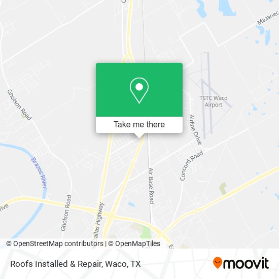 Roofs Installed & Repair map
