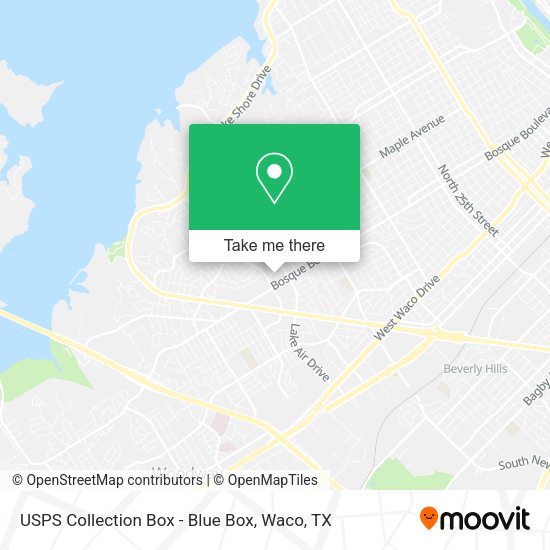 USPS Collection Box - Blue Box map