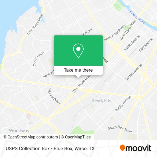 USPS Collection Box - Blue Box map