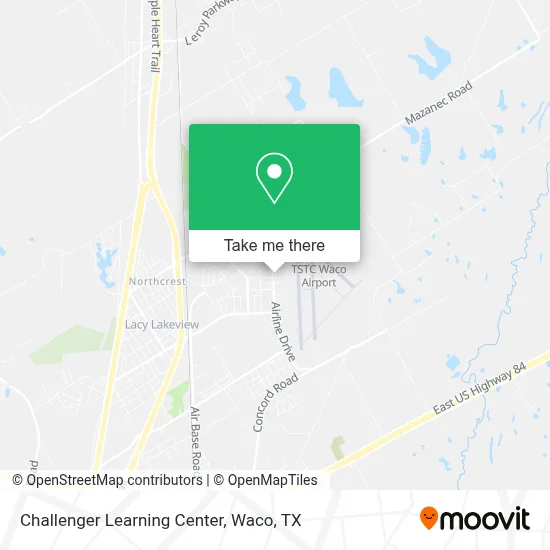 Challenger Learning Center map