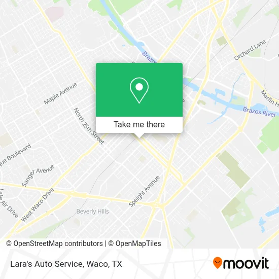 Lara's Auto Service map