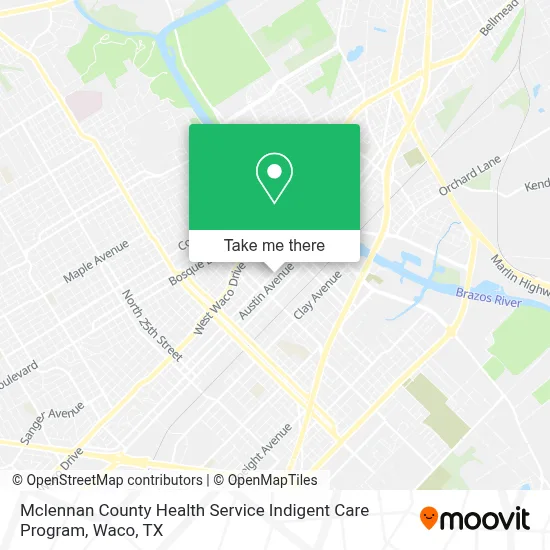 Mclennan County Health Service Indigent Care Program map