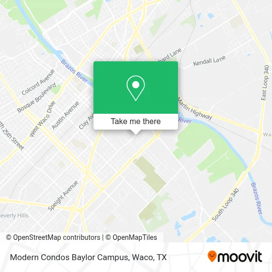 Modern Condos Baylor Campus map