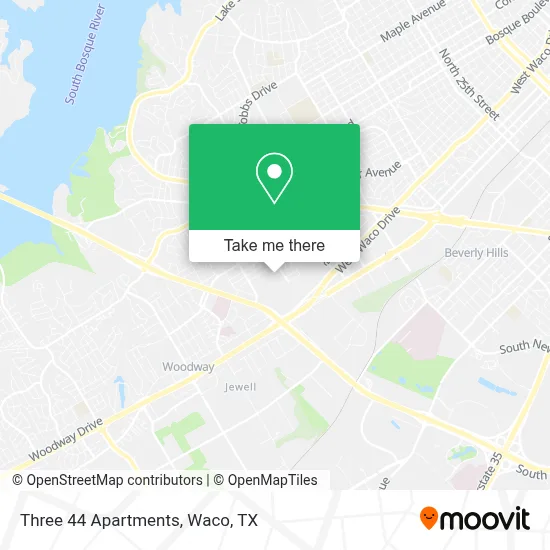 Three 44 Apartments map