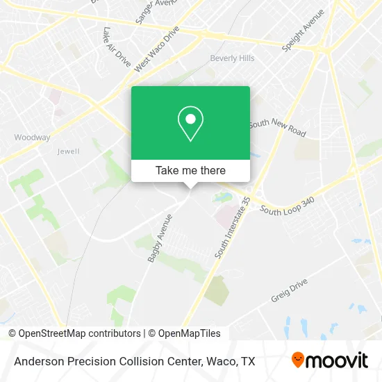 Anderson Precision Collision Center map