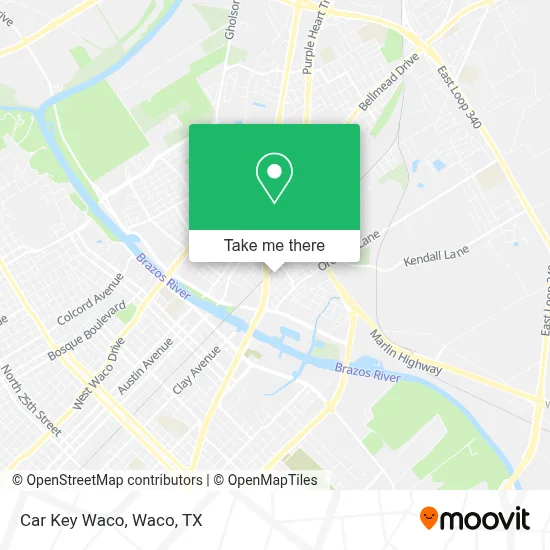 Car Key Waco map