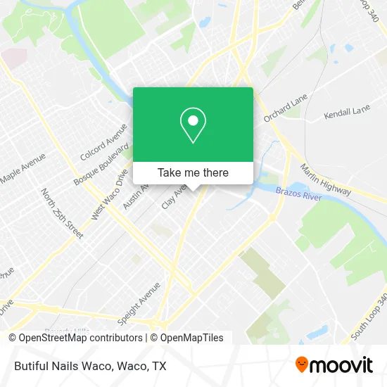 Butiful Nails Waco map