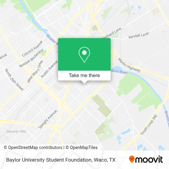 Baylor University Student Foundation map