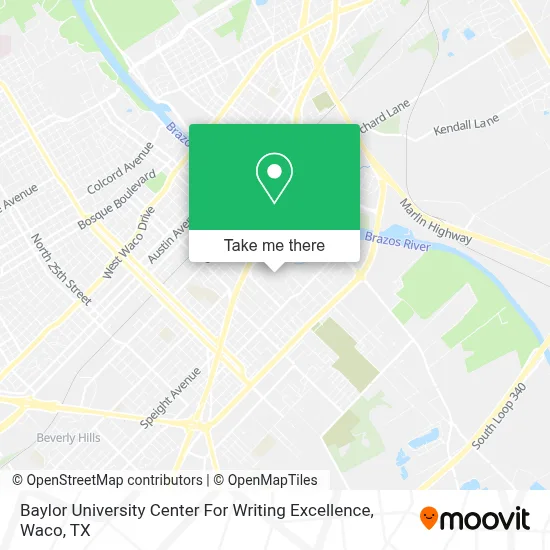Baylor University Center For Writing Excellence map
