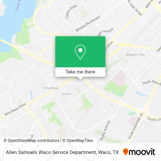 Allen Samuels Waco Service Department map