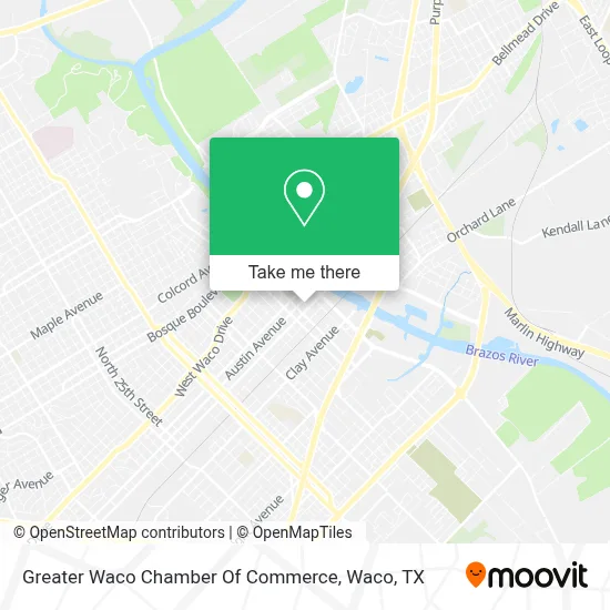 Greater Waco Chamber Of Commerce map