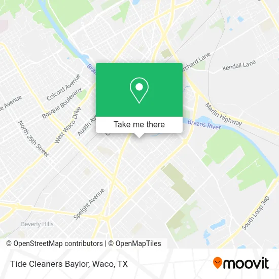 Tide Cleaners Baylor map