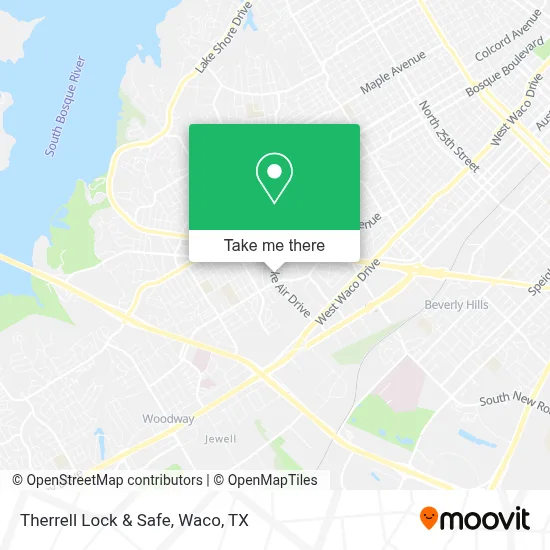 Therrell Lock & Safe map