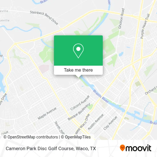 Cameron Park Disc Golf Course map