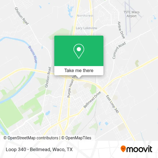 Loop 340 - Bellmead map