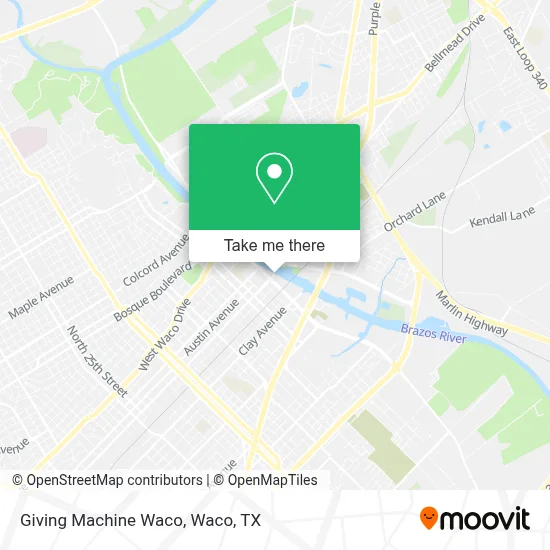 Giving Machine Waco map