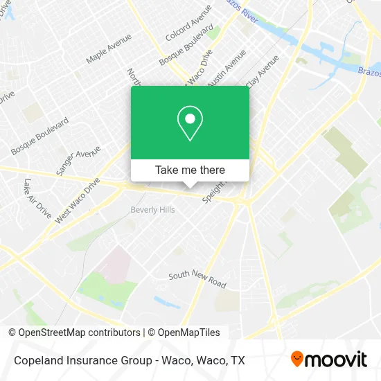 Copeland Insurance Group - Waco map