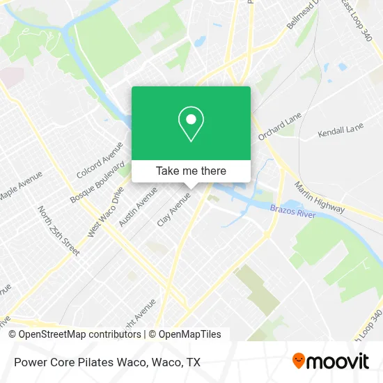 Power Core Pilates Waco map