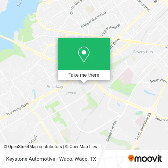 Keystone Automotive - Waco map