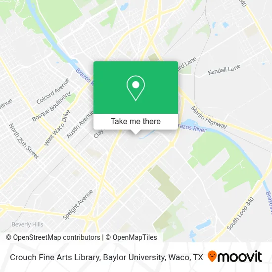 Crouch Fine Arts Library, Baylor University map