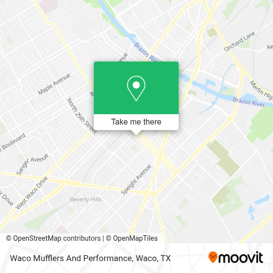 Waco Mufflers And Performance map