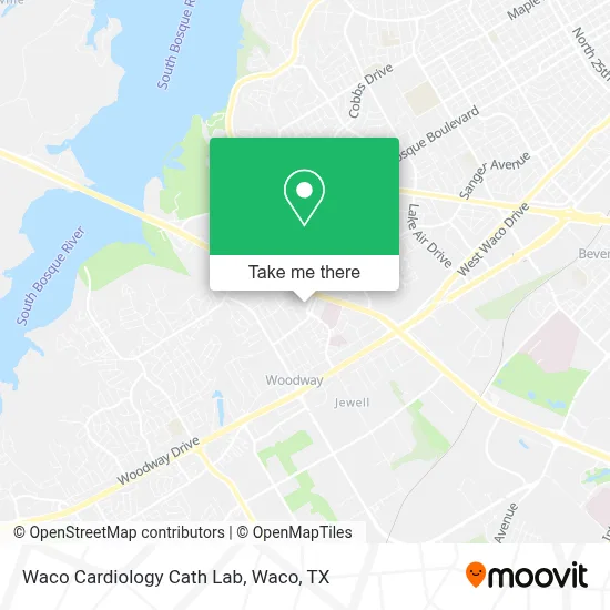 Waco Cardiology Cath Lab map