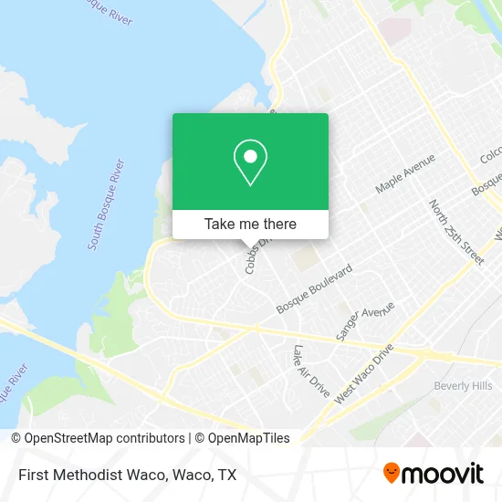 First Methodist Waco map