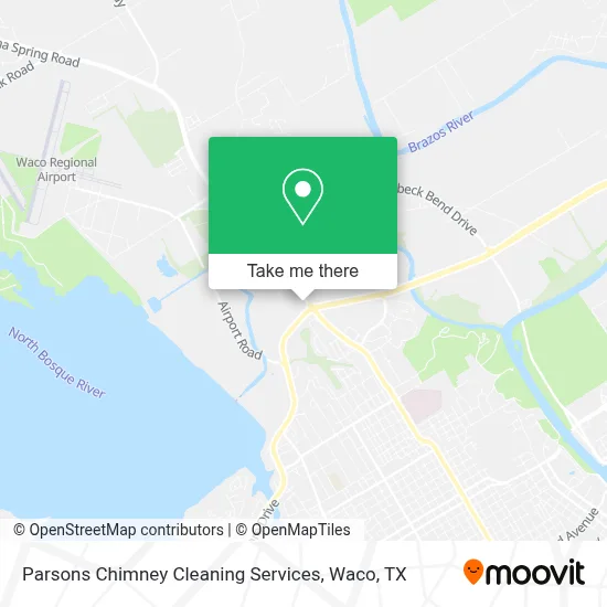 Parsons Chimney Cleaning Services map