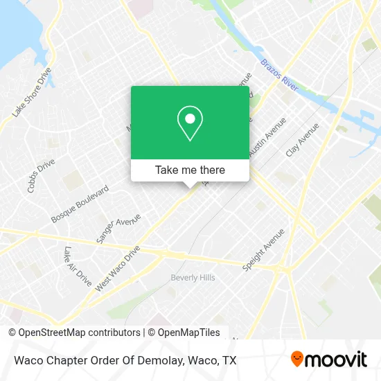 Waco Chapter Order Of Demolay map