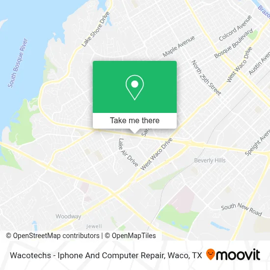 Wacotechs - Iphone And Computer Repair map