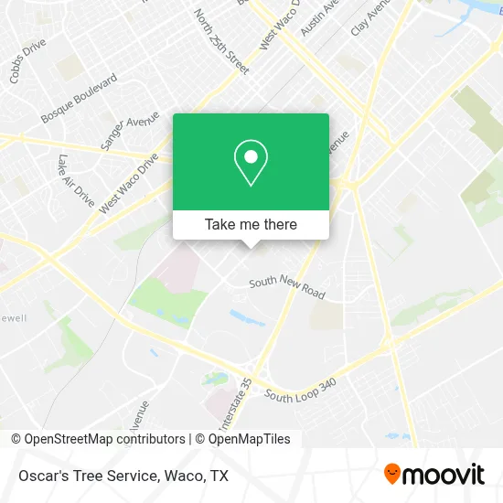 Oscar's Tree Service map