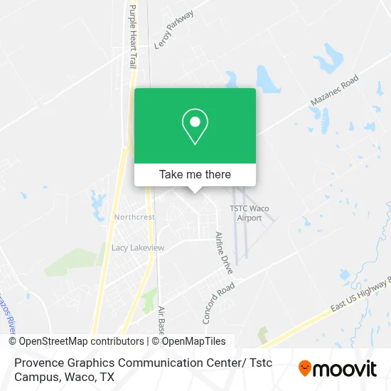 Provence Graphics Communication Center/ Tstc Campus map