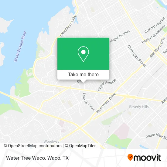 Water Tree Waco map