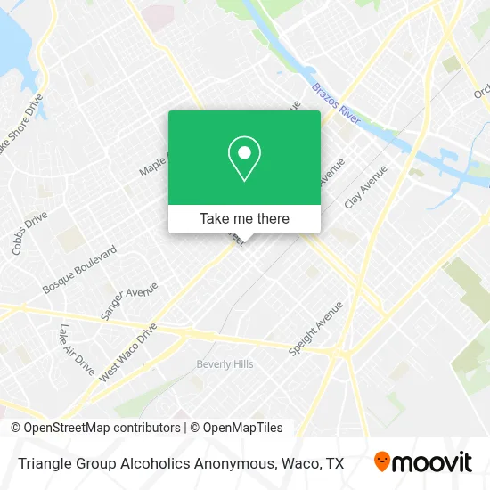Triangle Group Alcoholics Anonymous map