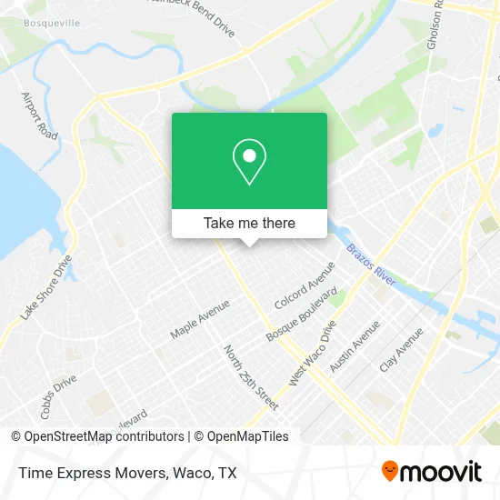 Time Express Movers map