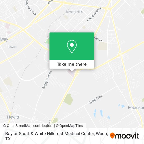 Mapa de Baylor Scott & White Hillcrest Medical Center