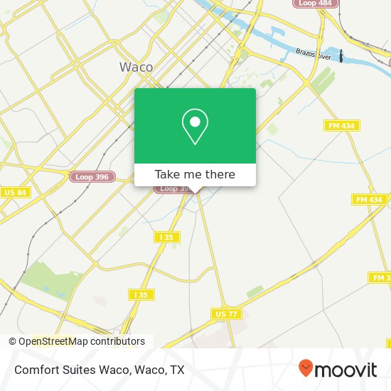 Comfort Suites Waco map