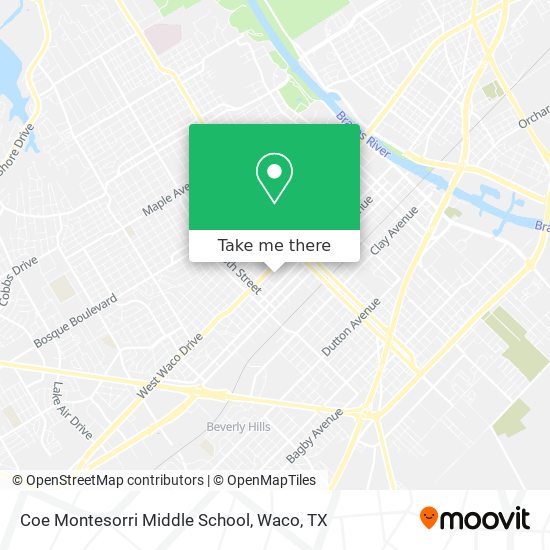 Coe Montesorri Middle School map